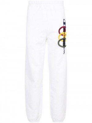 Supreme X Champion Stacked C Pista Pants Blancos | QJPB0712