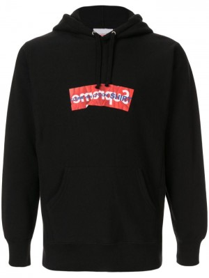 Supreme X Commes Des Garçons Logo-print Negros | RKRK1799