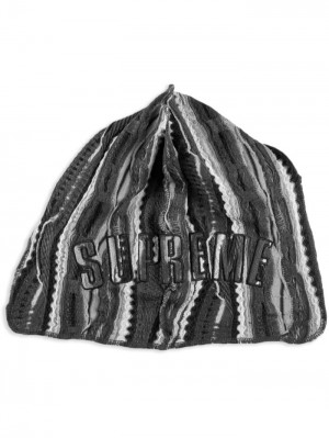 Supreme X Coogi De Punto Durag Negros Grises | JXTO2674