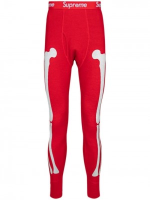 Supreme X Hanes Bones Thermal Flaco Trousers Blancos | TCRY2634