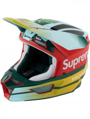 Supreme X Honda X Fox Carreras V1 Helmet Azules | NQPR3998