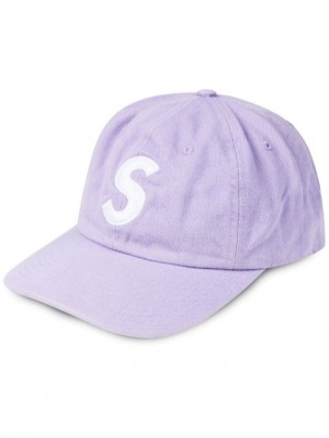 Supreme X Kevlar S Logo Six-panel Denim Morados | JFRC3830
