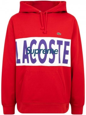 Supreme X Lacoste Logo Panel Drawstring Rojos | RMRB1801
