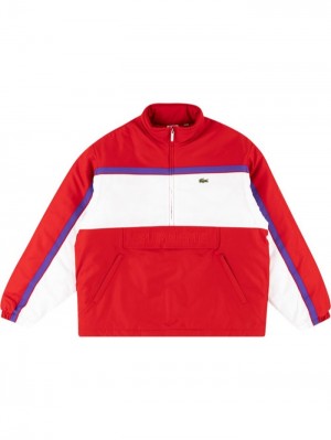 Supreme X Lacoste Puffy Half-zip Pullover Rojos | KVBF1782
