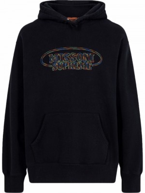Supreme X Missoni Logo-embroidered "Fw21" Negros | SBKI5098