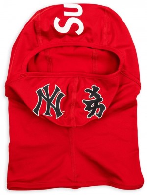Supreme X Mlb Kanji Teams "New York Yankees - Red" Ligeros Balaclava Rojos | RWYU1133