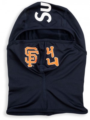 Supreme X Mlb Kanji Teams "San Francisco Giants - Navy" Ligeros Balaclava Azul Marino Azules | ATNJ1833