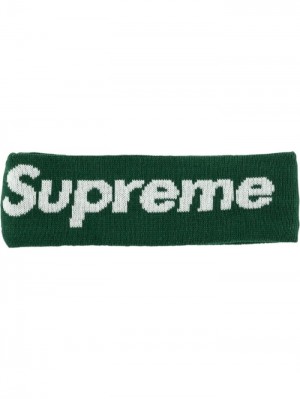 Supreme X New Era Big Logo Headband Verdes | OOJK8276