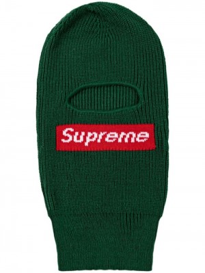 Supreme X New Era Box Logo Balaclava Verdes | CRTR7897
