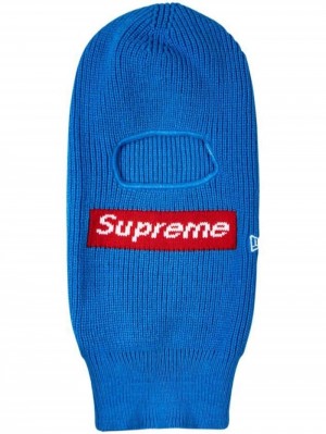 Supreme X New Era Box Logo De Punto Balaclava Azules | WVQA2934
