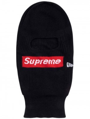 Supreme X New Era Box Logo De Punto Balaclava Negros | PSYQ1682