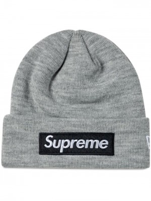 Supreme X New Era Box Logo De Punto Grises | YBWT1550