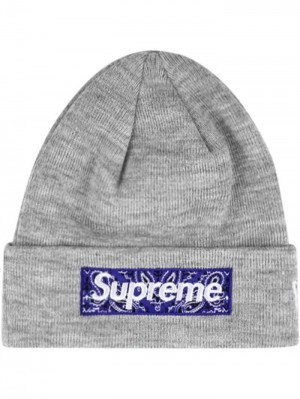 Supreme X New Era Box Logo De Punto Grises | UCUC9054