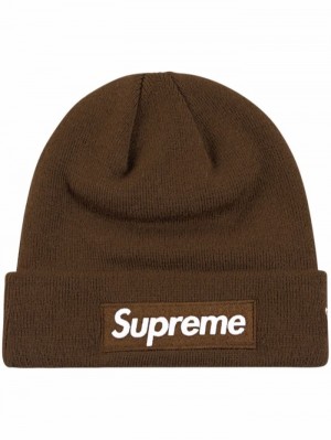 Supreme X New Era Box Logo De Punto Marrom | YMJH5761