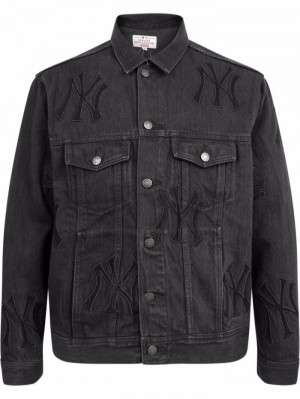 Supreme X New York Yankees Denim Trucker Negros | WHYF3174