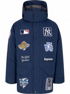 Supreme X New York Yankees Gore-tex Azules | YCXT0588