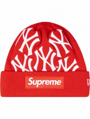 Supreme X New York Yankees X New Era Box-logo Rojos | USHK6536