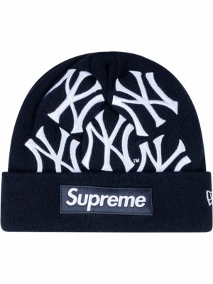 Supreme X New York Yankees X New Era Box Logo Azules | TOPE0036