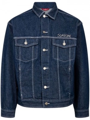 Supreme X Smurfs Denim Trucker Azules | UPLJ2580