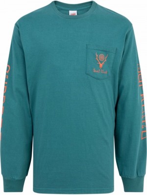 Supreme X South2 West8 Long-sleeve T-Shirt Azules | FOQF7020