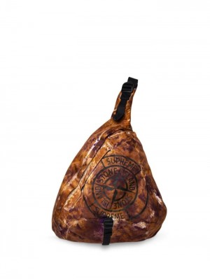 Supreme X Stone Island Printed Camo Marrom | IIDR5990