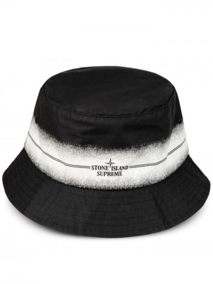 Supreme X Stone Island Stripe-detail Crusher Negros | ADPX8730
