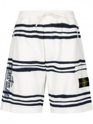 Supreme X Stone Island Warp A Rayas Blancos | BLQW8527