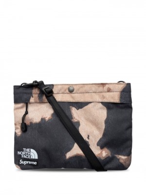 Supreme X The North Face Bleached Denim Print Marrom | PFOX4377