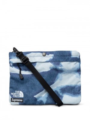 Supreme X The North Face Bleached Denim-print Azules | MYZW2649