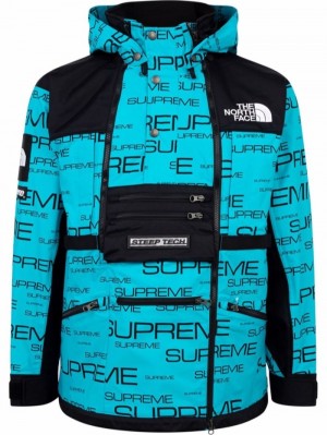 Supreme X The North Face Steep Tech Apogee Encapuchado Jacket Azules | MIJH8555