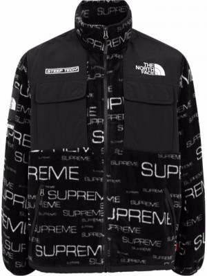 Supreme X The North Face Steep Tech Fleece Negros | TUFX0848