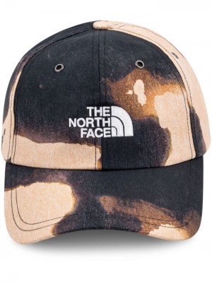 Supreme X Tnf Bleached Denim Print 6-panel Negros Marrom Beige Claro | ZYQC1192