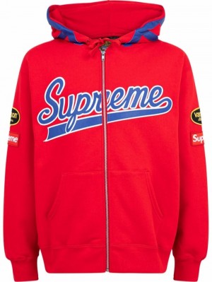 Supreme X Vanson Leathers Spider Zip-Up Rojos | VZEW4945