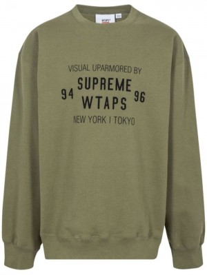 Supreme X Wtaps Crew-neck Verdes | BCXG5370