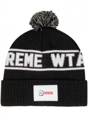 Supreme X Wtaps Intarsia Logo Negros | LKXJ2888