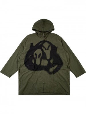 Supreme X Yohji Yamamoto Encapuchado Parka Verdes | DZGY2403