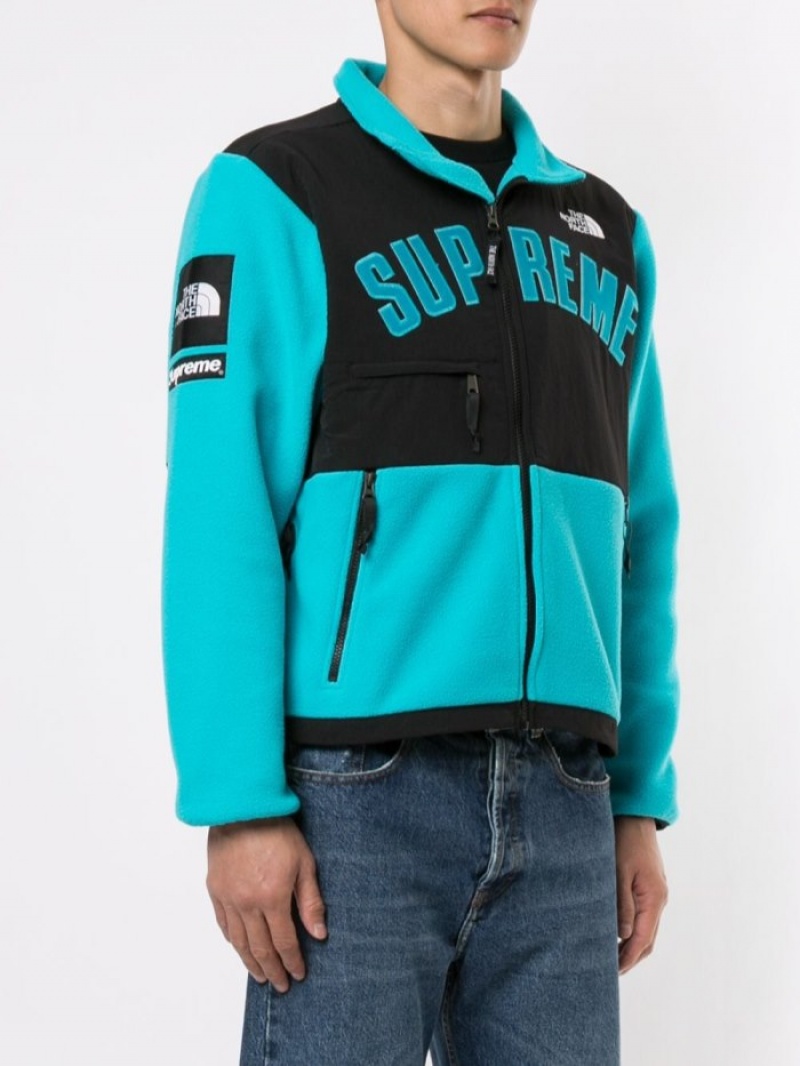 Teal north face fleece top